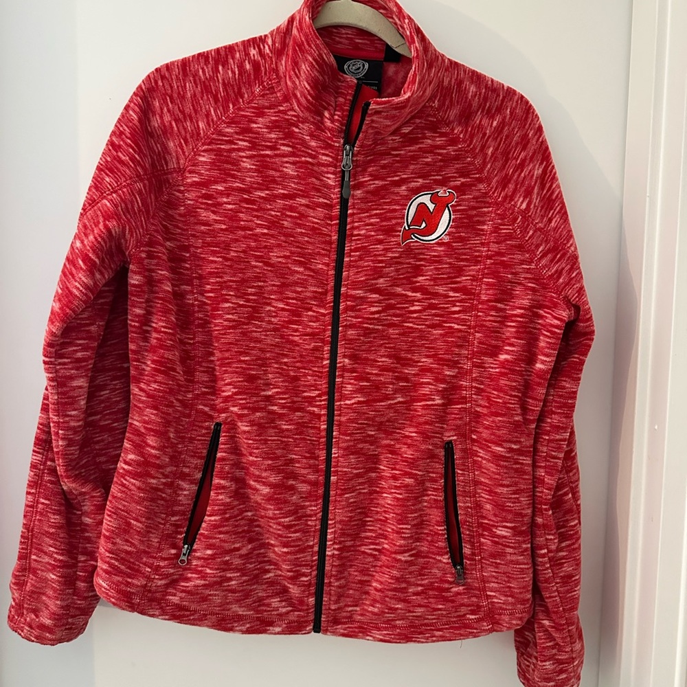 NHL Red Varsity Jacket with Embroidered Logo